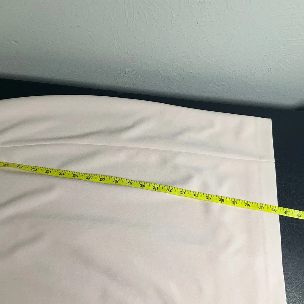 Calvin Klein Dress Women's Sz 16 Sheer Sleeve Mock Neck Bow‎ Blush Pink Formal - Picture 14 of 15